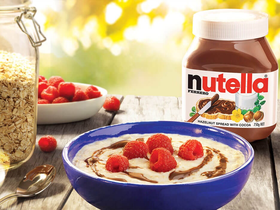 Oats with Nutella® & Raspberries Recipe
