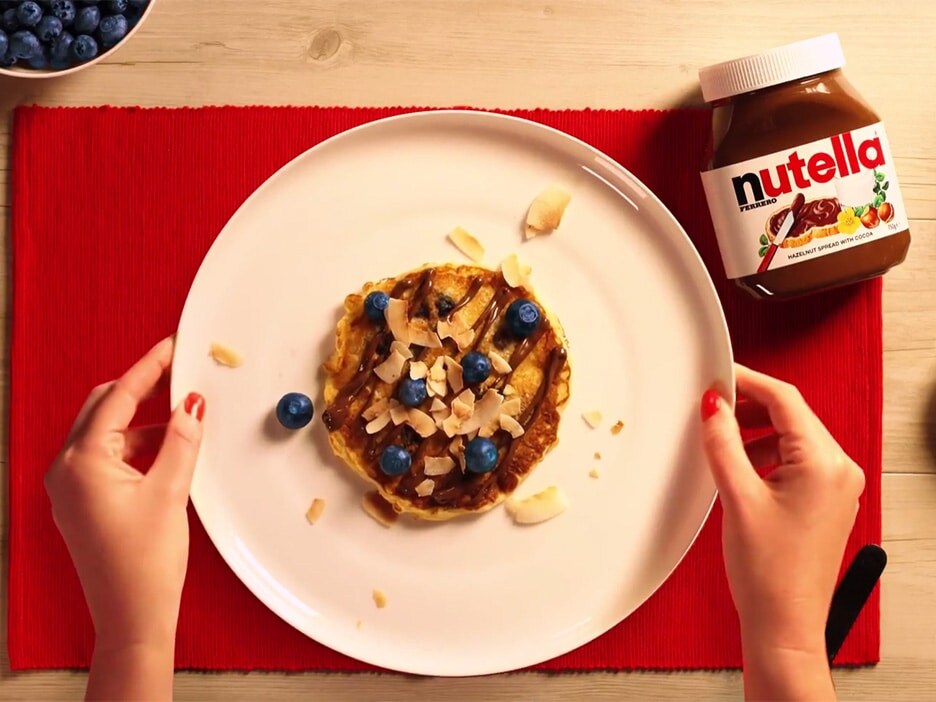 Christmas Blueberry Pancakes with Nutella®
