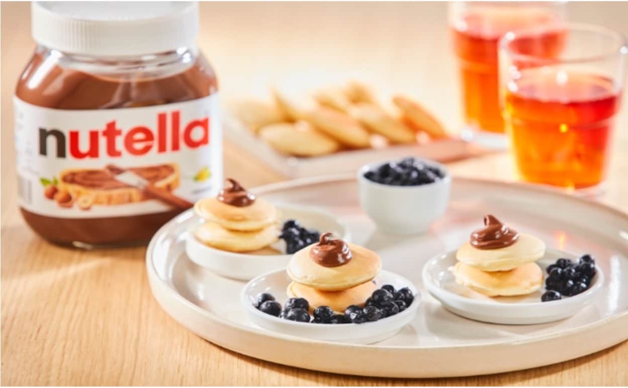 Mini Blueberry Pancakes and Nutella® Recipe