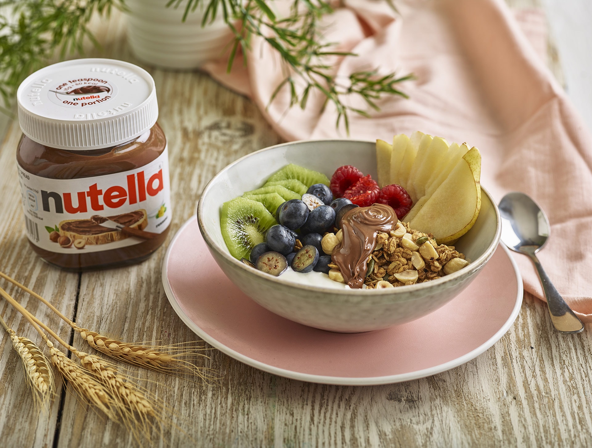 Step two: cutting Nutella brownie bites and arranging on serving board.