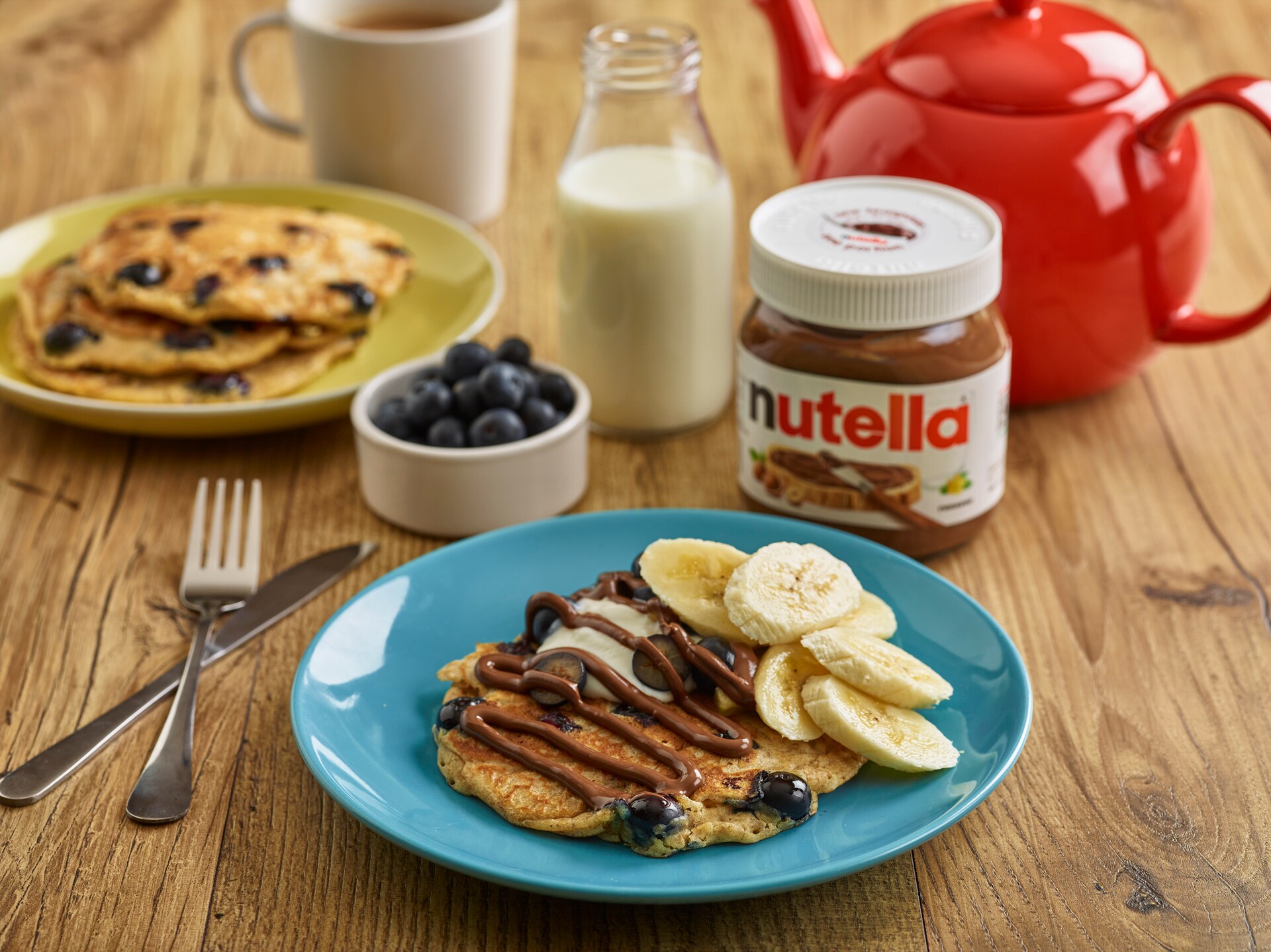 Blueberry Pancakes with Nutella® Recipe