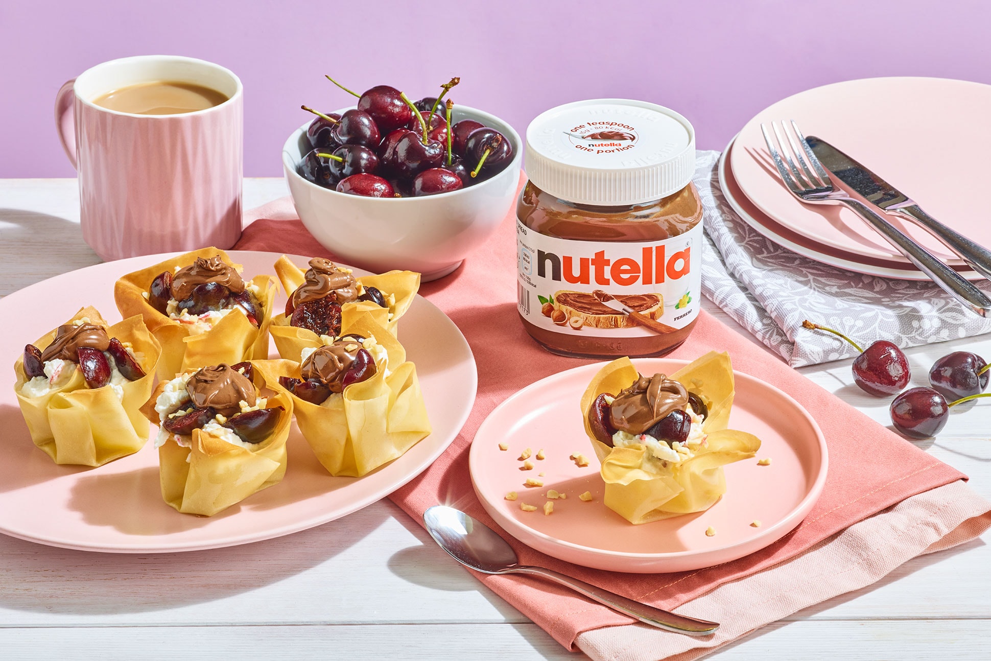 Nutella® Cherry Ricotta Pastries Recipe