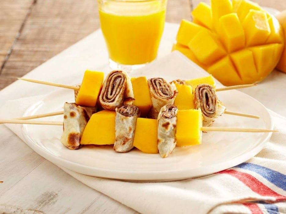 Nutella® Roti and Mango Skewers Recipe