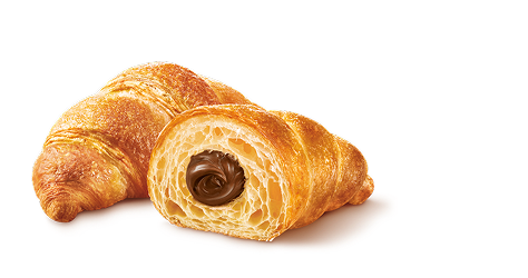Image of a croissant with Nutella inside