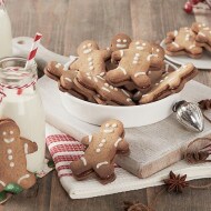 Thumbprint cookies with Nutella center, styled holiday photography.