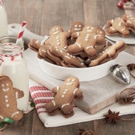 Thumbprint cookies with Nutella center, styled holiday photography.