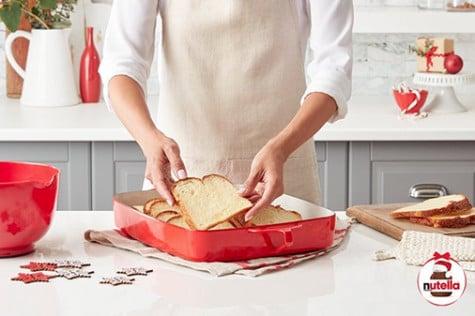 Challah French Toast Bake with NUTELLA® hazelnut spread step2 | Nutella