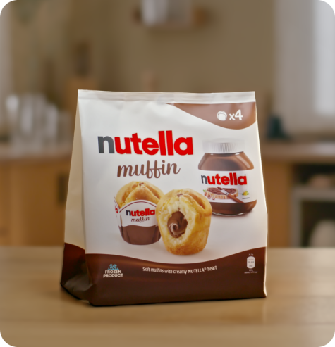 Image of a Nutella muffin box that is coming soon