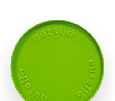 Promotional card highlighting Nutella recipe idea with image and call to action.