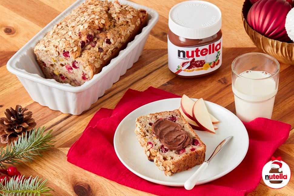 Cranberry and Nut Banana Bread with NUTELLA® hazelnut spread | Nutella