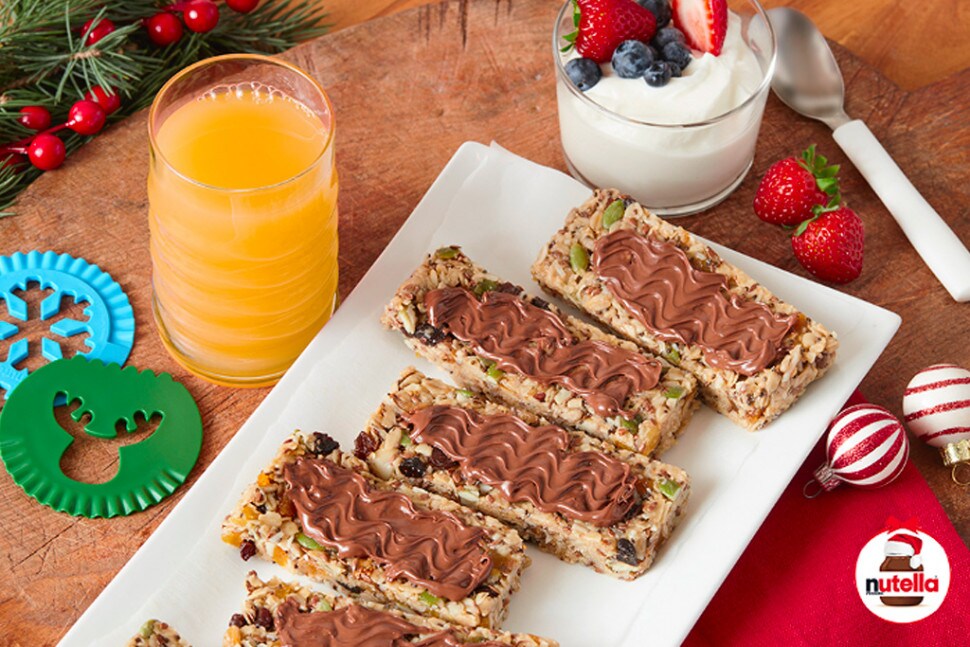 Non bake gluten free granola bars with NUTELLA® hazelnut spread | Nutella