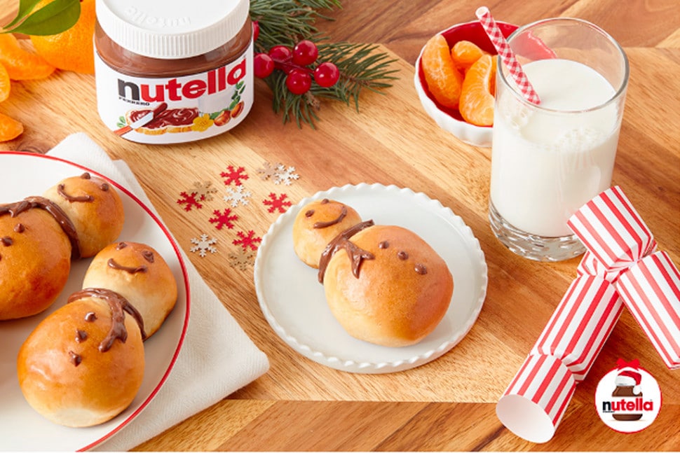Snowmen Custard buns with NUTELLA® hazelnut spread | Nutella