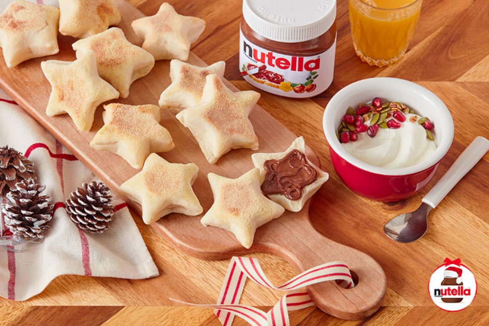 Star shaped English muffins with NUTELLA® hazelnut spread | Nutella