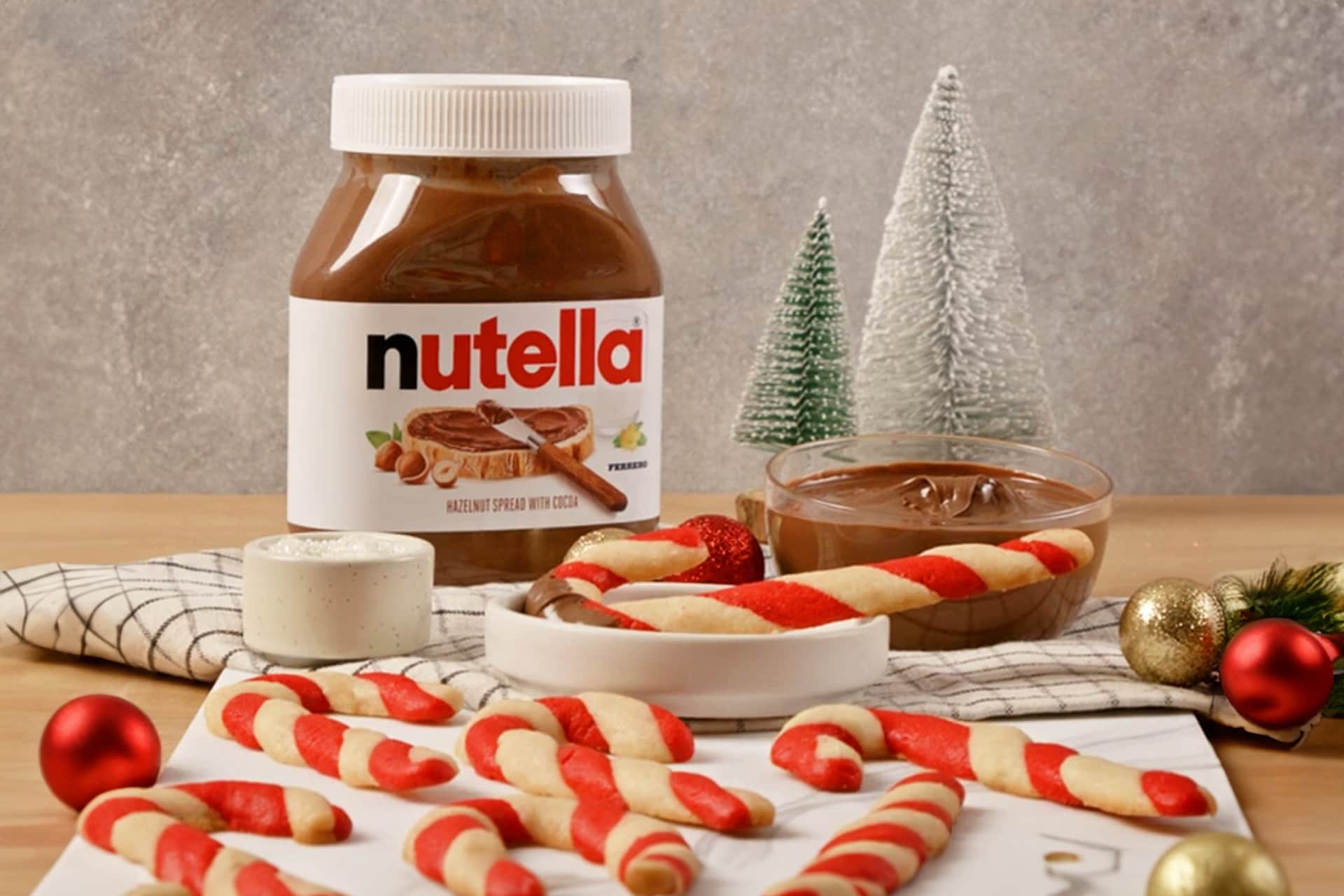 Christmas Candy Cane Cookies with Nutella® | Holiday Recipes