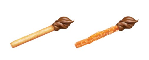 Nutella & GO breadsticks snack stick packaging, front view with dip cup.
