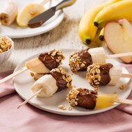 Apple and Banana Pops with NUTELLA hazelnut spread