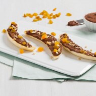 Split Banana Breakfast Boats with NUTELLA hazelnut spread