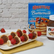 Pancake skewers with Nutella® hazelnut spread