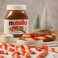 Candy Cane Cookies with Nutella