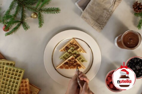 Matcha Tree Waffles with Nutella® 4 | Nutella