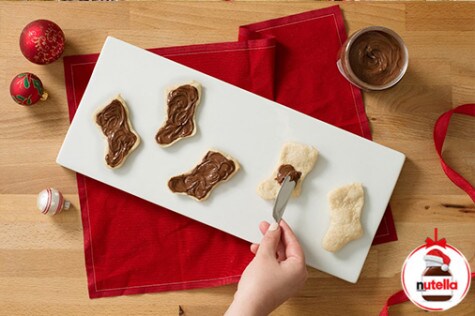 Stocking Cookies with Nutella® hazelnut spread - Step 2 Stocking Cookies with Nutella® hazelnut spread - Step 2