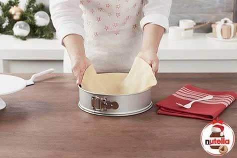 Cheesecake step showing wrap being folded with Nutella filling.