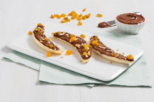 Split Banana Breakfast Boats with NUTELLA hazelnut spread