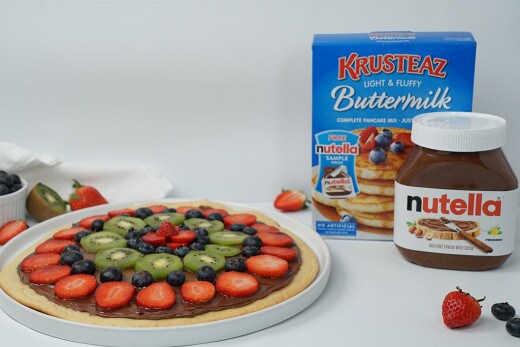Fruit Pizza Pancake with NutellaÂ®