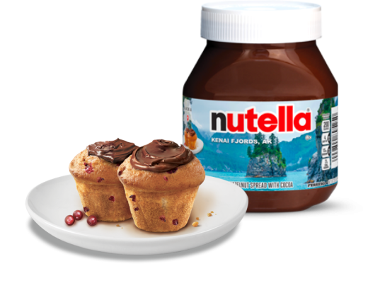 Lingonberry muffins with Nutella® 
