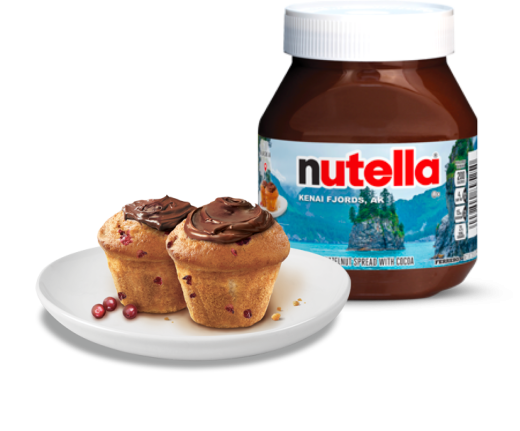 Lingonberry muffins with Nutella®