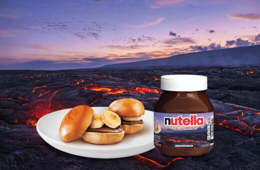 Hawaiian Sweet Bread Nutella® Strawberry Peach Basil