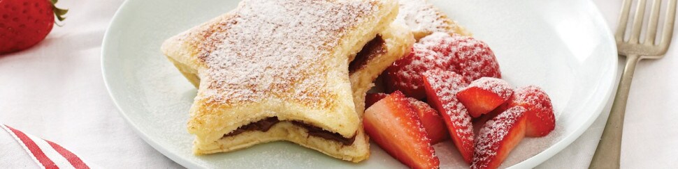French Toast Stars with NUTELLA hazelnut spread French Toast Stars with NUTELLA hazelnut spread
