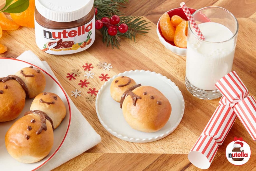 Snowmen Custard buns with NUTELLA® hazelnut spread | Nutella