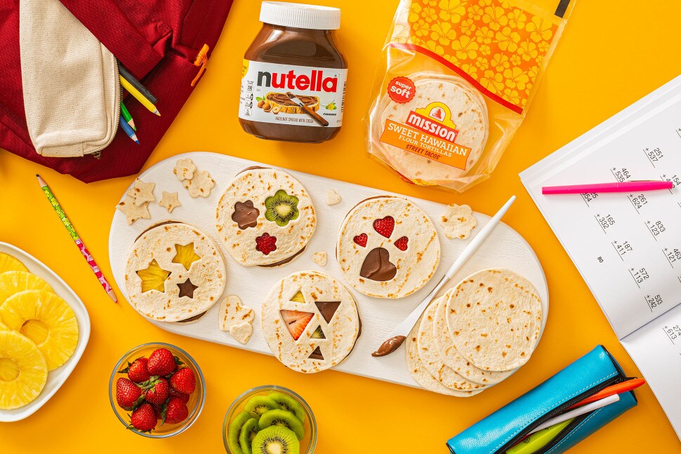Fruity Cut-Out Tortilla Snacks with Nutella® Recipe