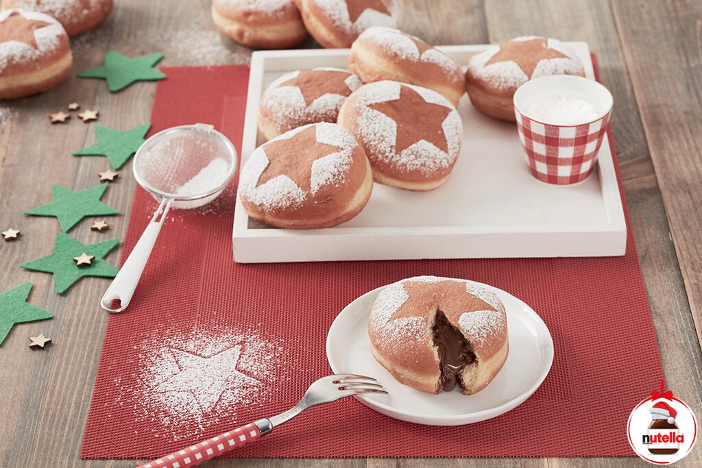 Holiday Doughnuts with Nutella® hazelnut spread