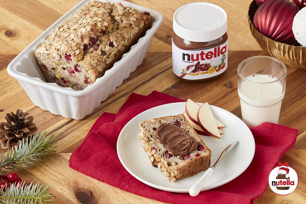 Cranberry and Nut Banana Bread with NUTELLA<sup>®</sup> hazelnut spread