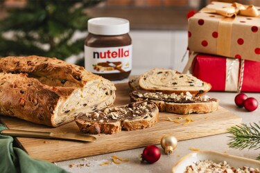 Christmas Stollen Recipe with Nutella® Topping.