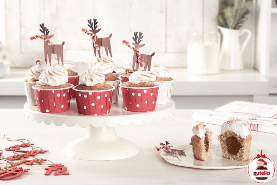 Hazelnut cupcakes with Nutella® hazelnut spread