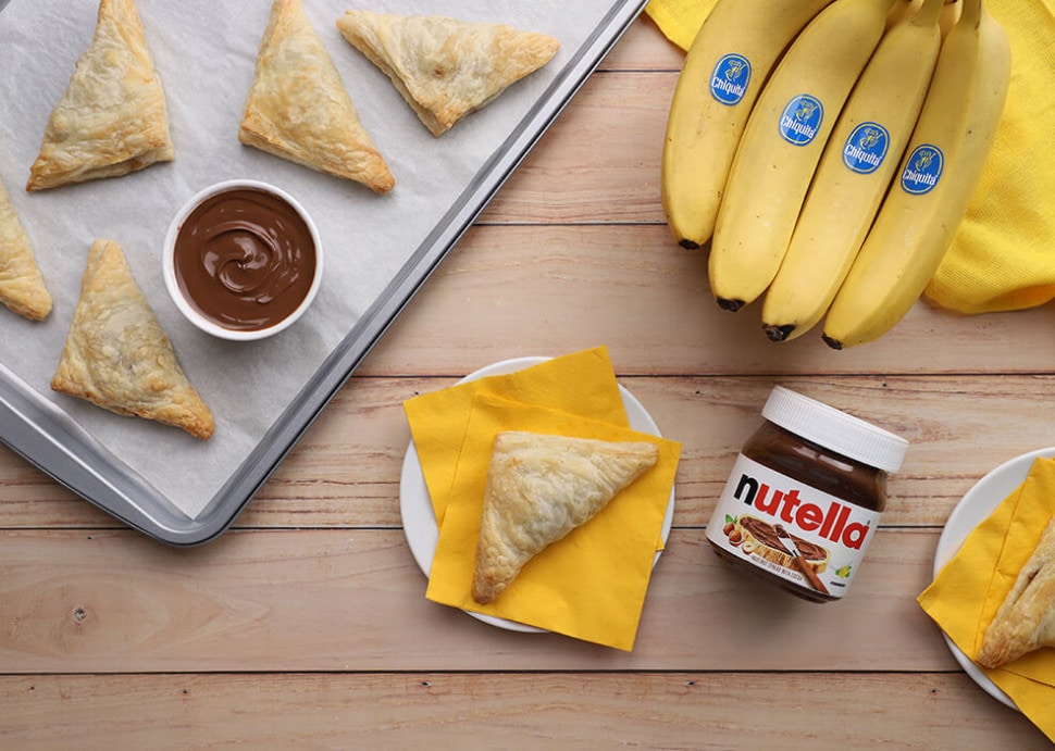 Quick Nutella® Chiquita® banana Greek calzone with nuts